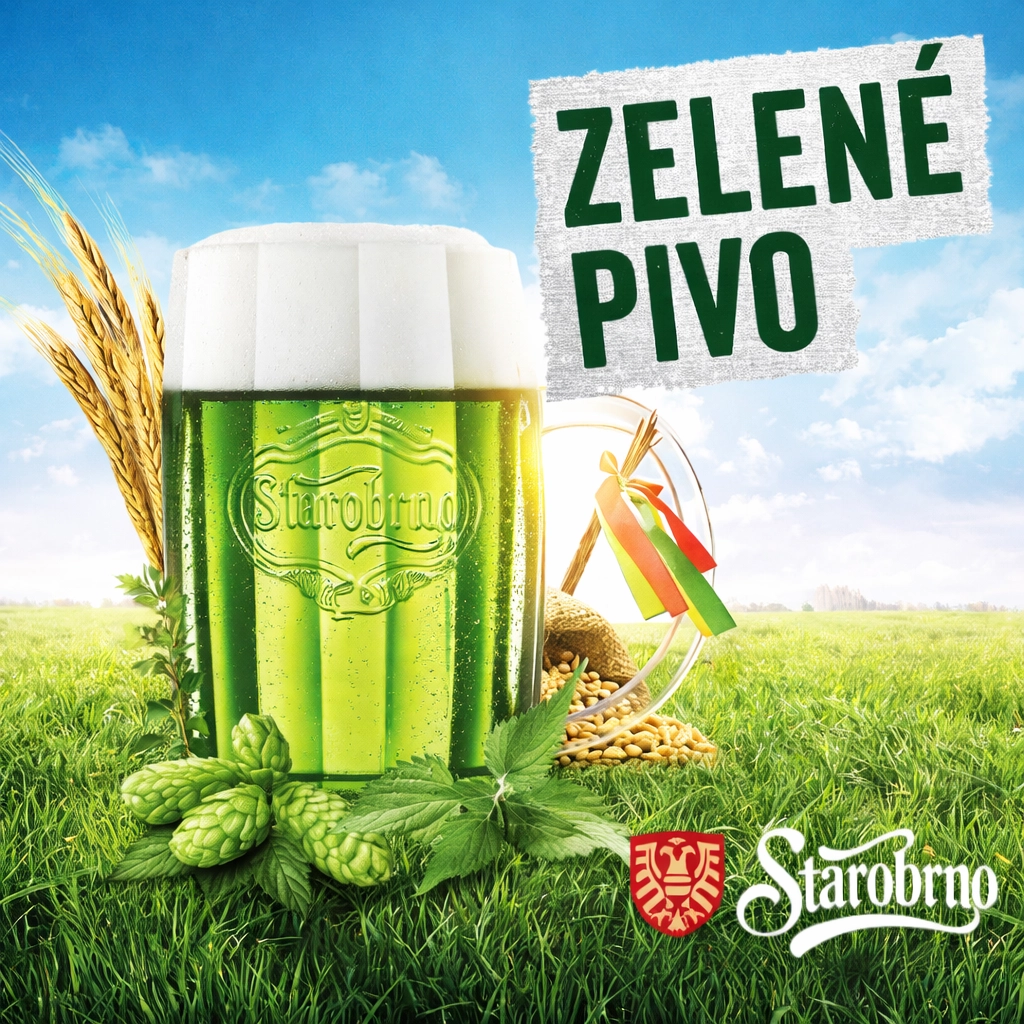 Zelené pivo na Kometě v Pasohlávkách