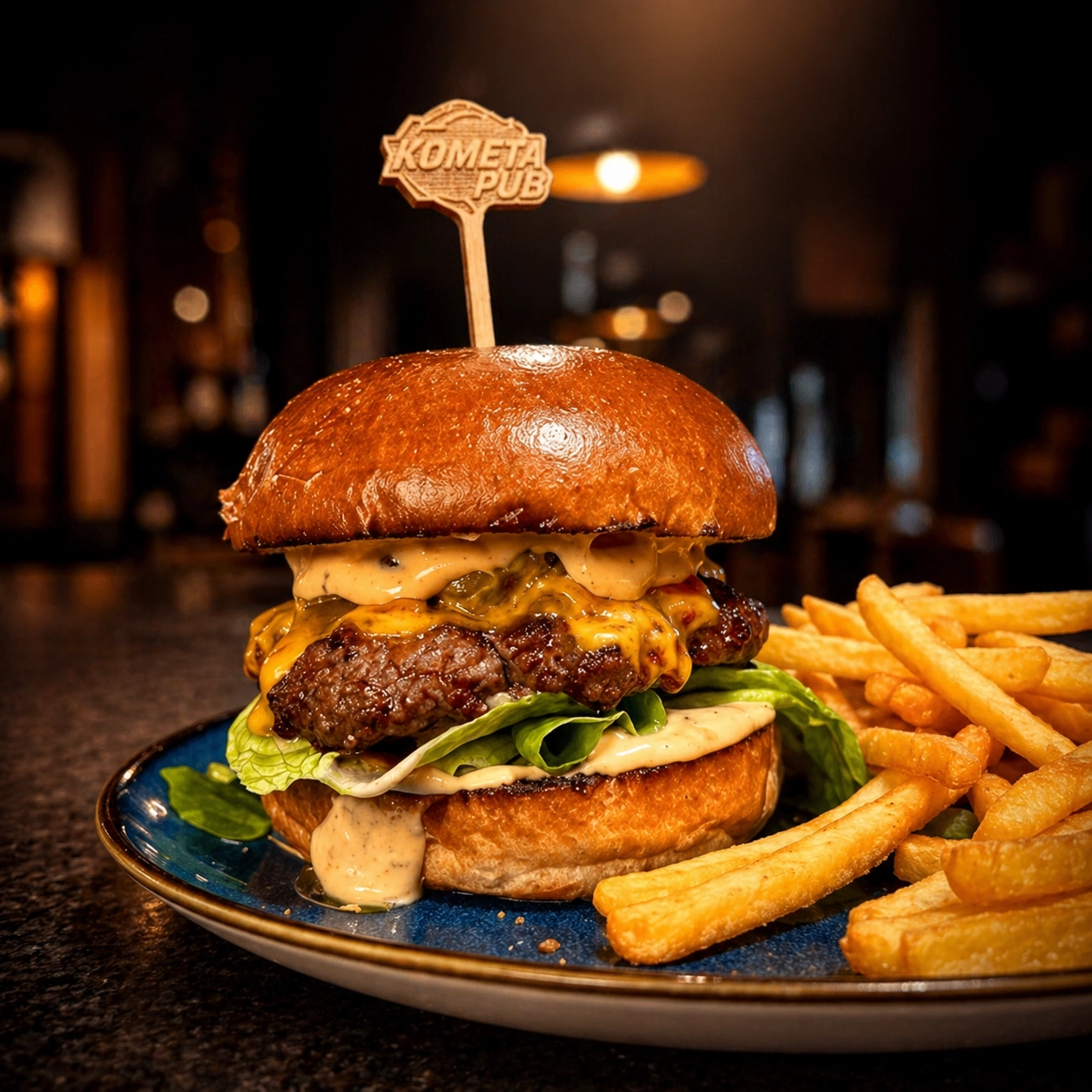 Burger – BBQ bulka, vyzrálé maso